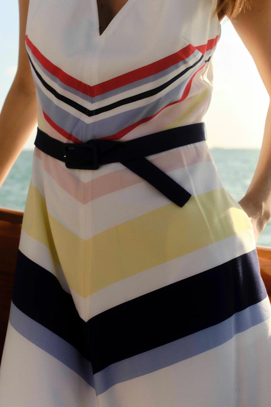 Monica Dress- Nantucket Stripe