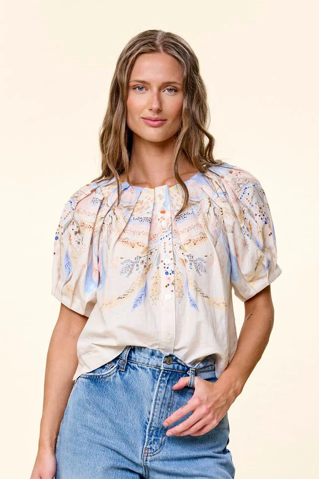 Salome Top- Goleta Print