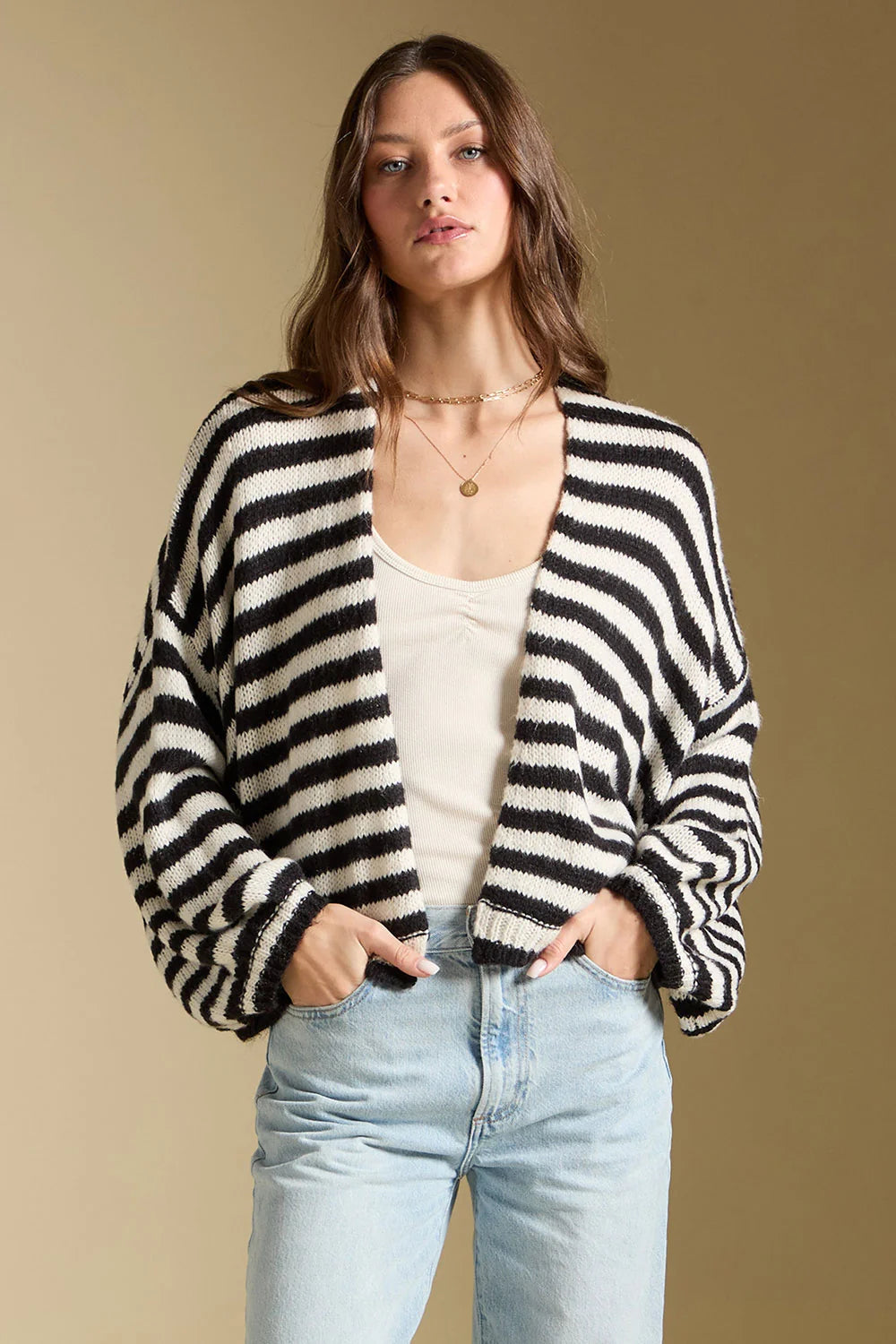 Aden Sweater- Black White