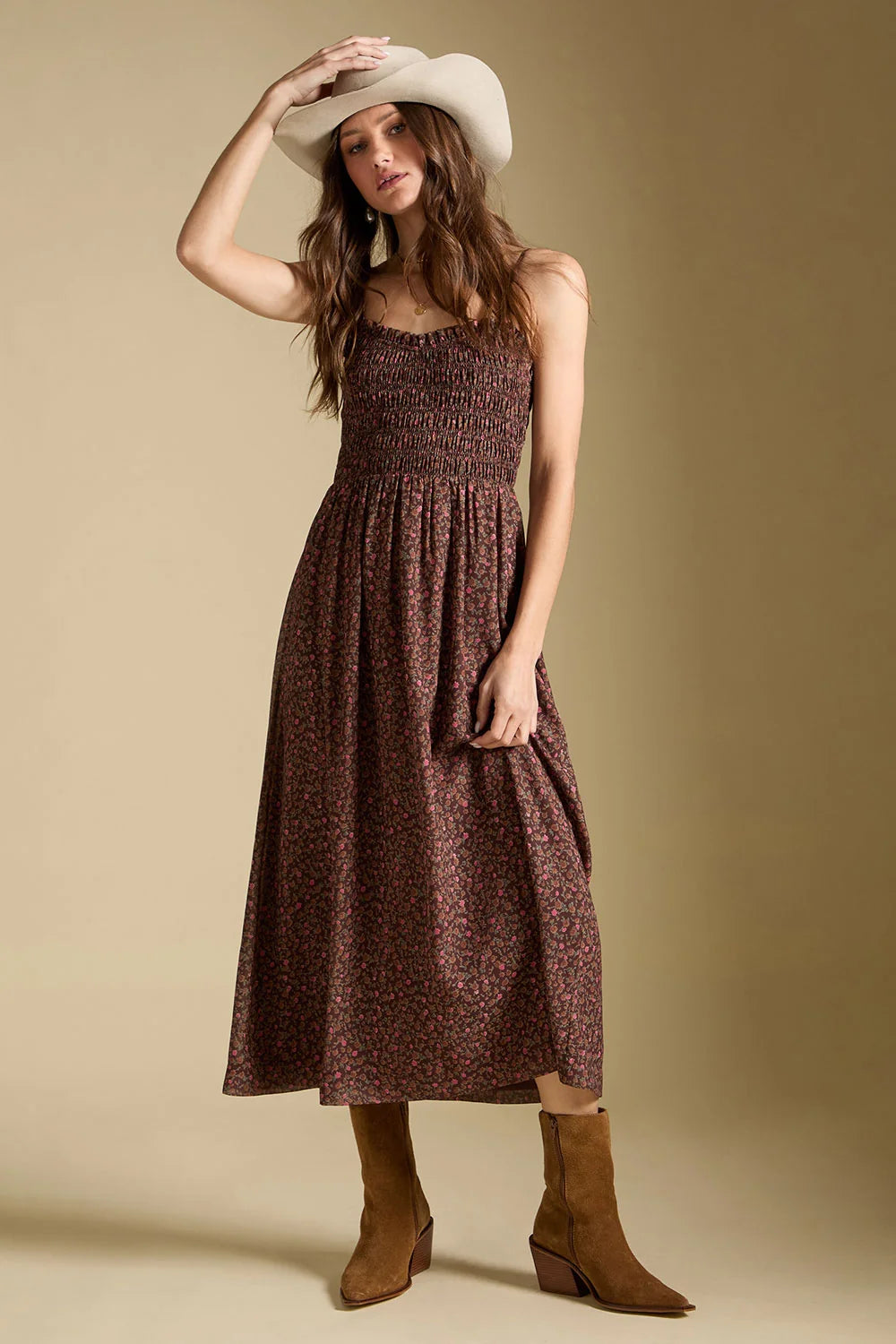 Laken Tank Midi Dress - Mocha