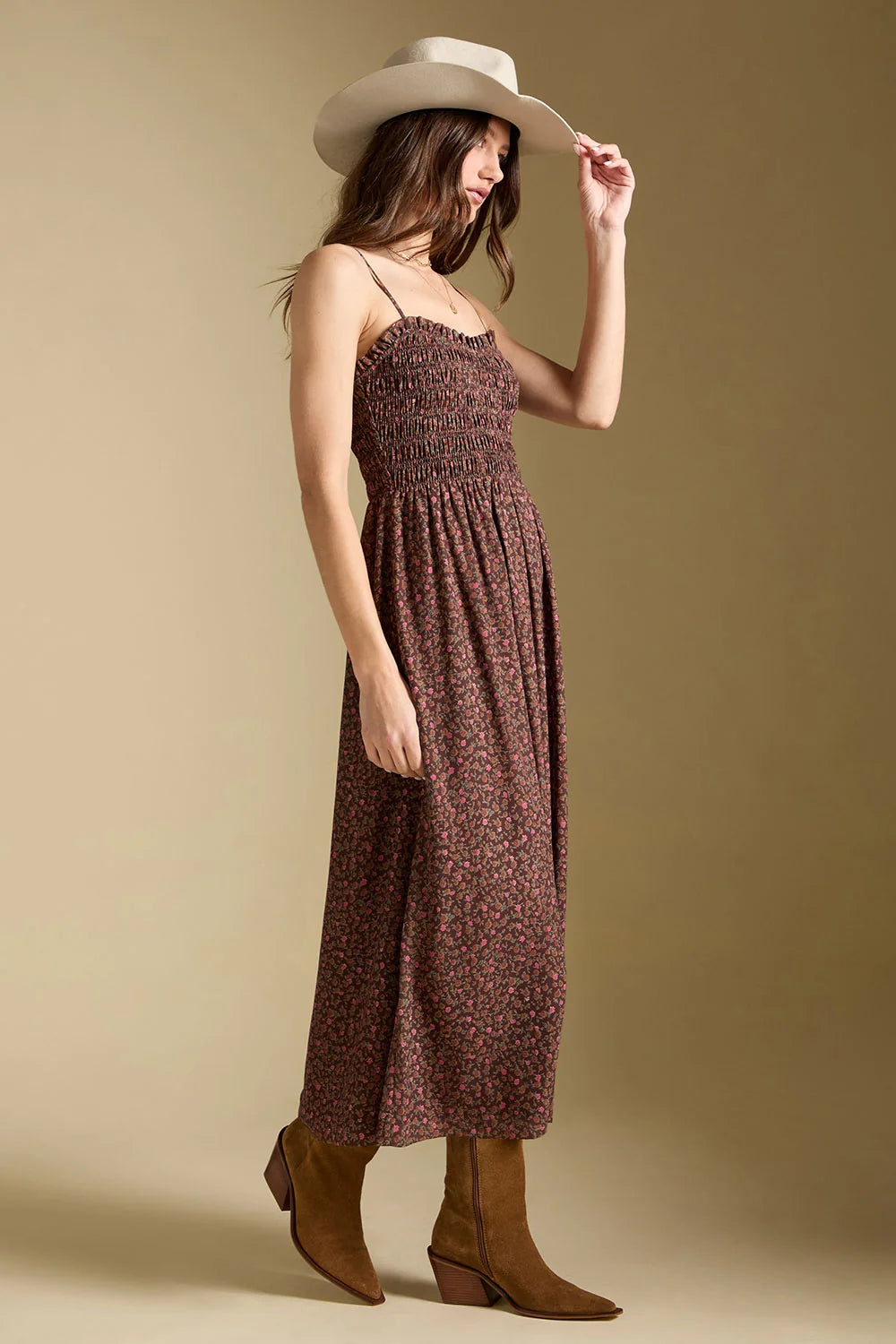 Laken Tank Midi Dress - Mocha