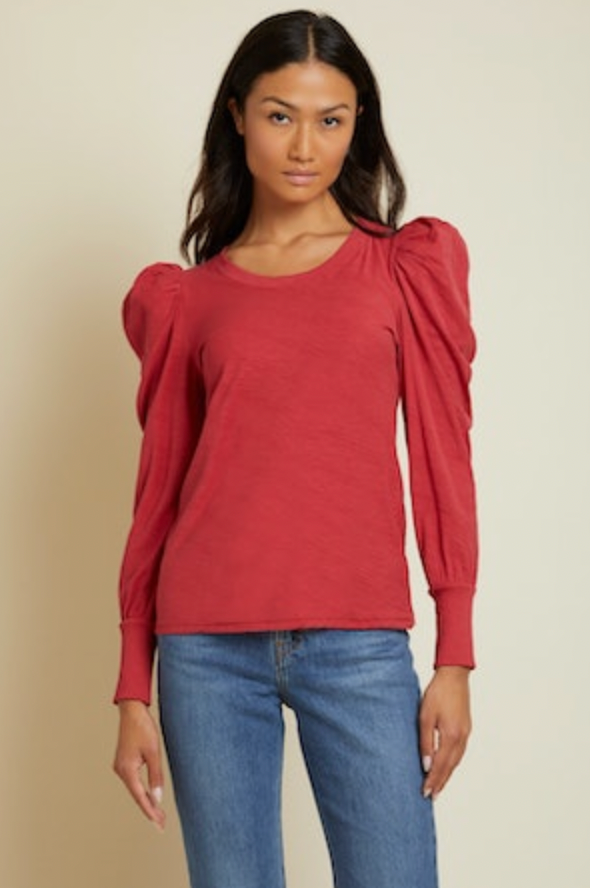 Romy Modest Tee—Maraschino Red