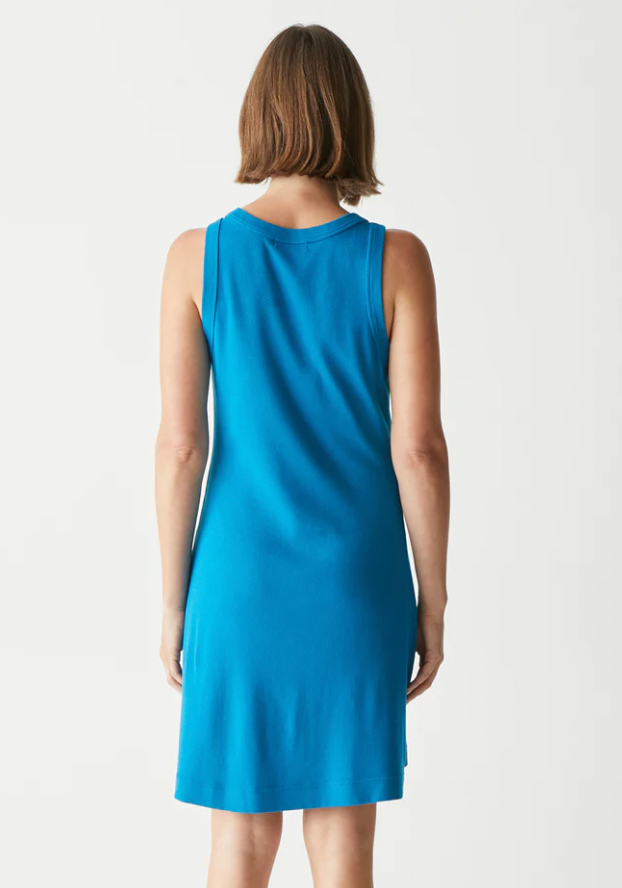 Eliza Above The Knee Dress- Pacific Blue
