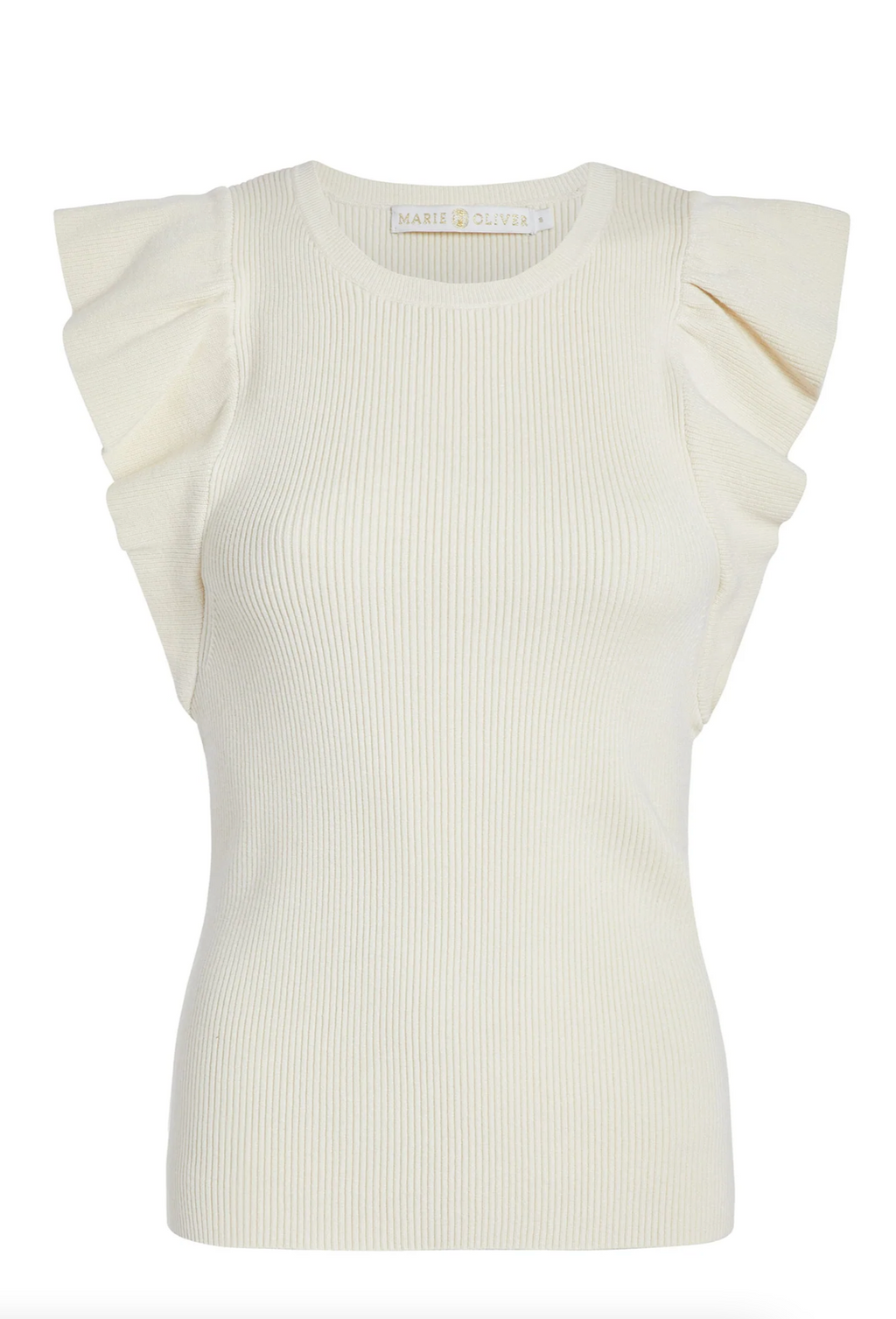 Rory Ribbed Knit Sweater Top- Macadamia