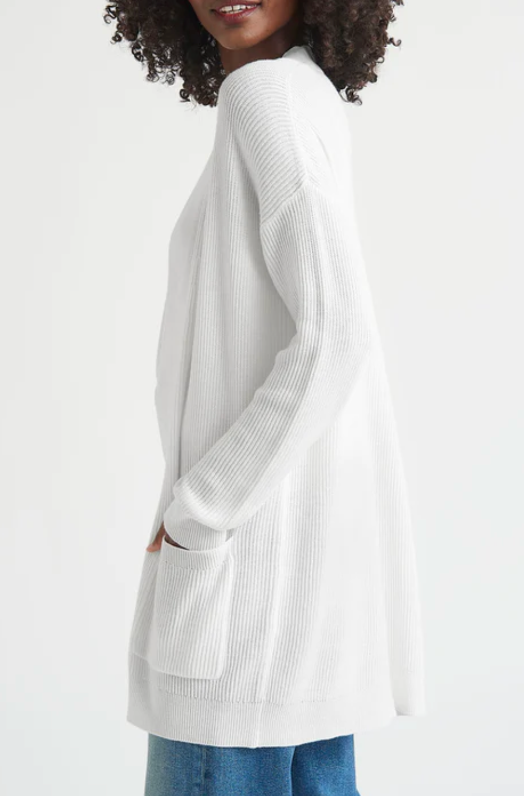 Luna Sweater Cardigan-White