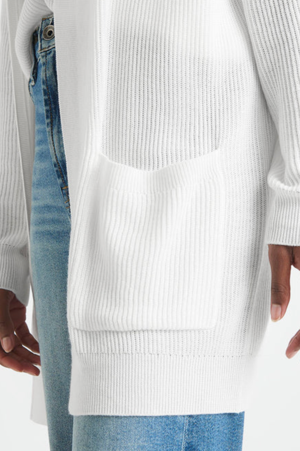 Luna Sweater Cardigan-White