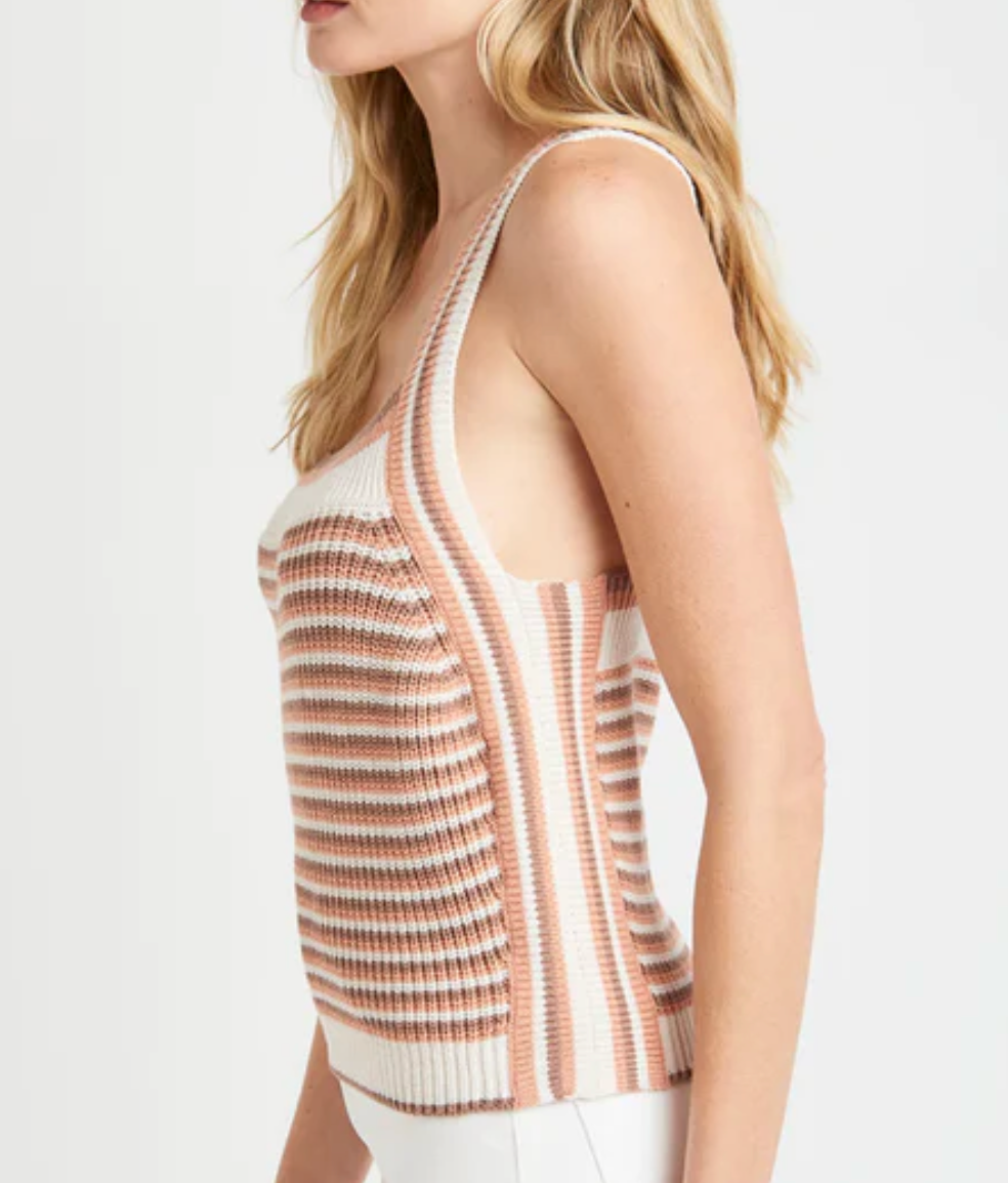 Enzo Sweater Tank- Sunset Stripe**FINAL SALE**