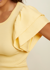 Irina Flirty Tee- Popcorn Yellow**FINAL SALE**