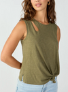 Love Me Knot Top- Mossy Green