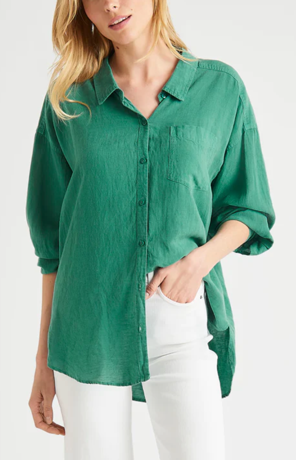 Bailey Button Down Shirt- Oasis Green **FINAL SALE**AM
