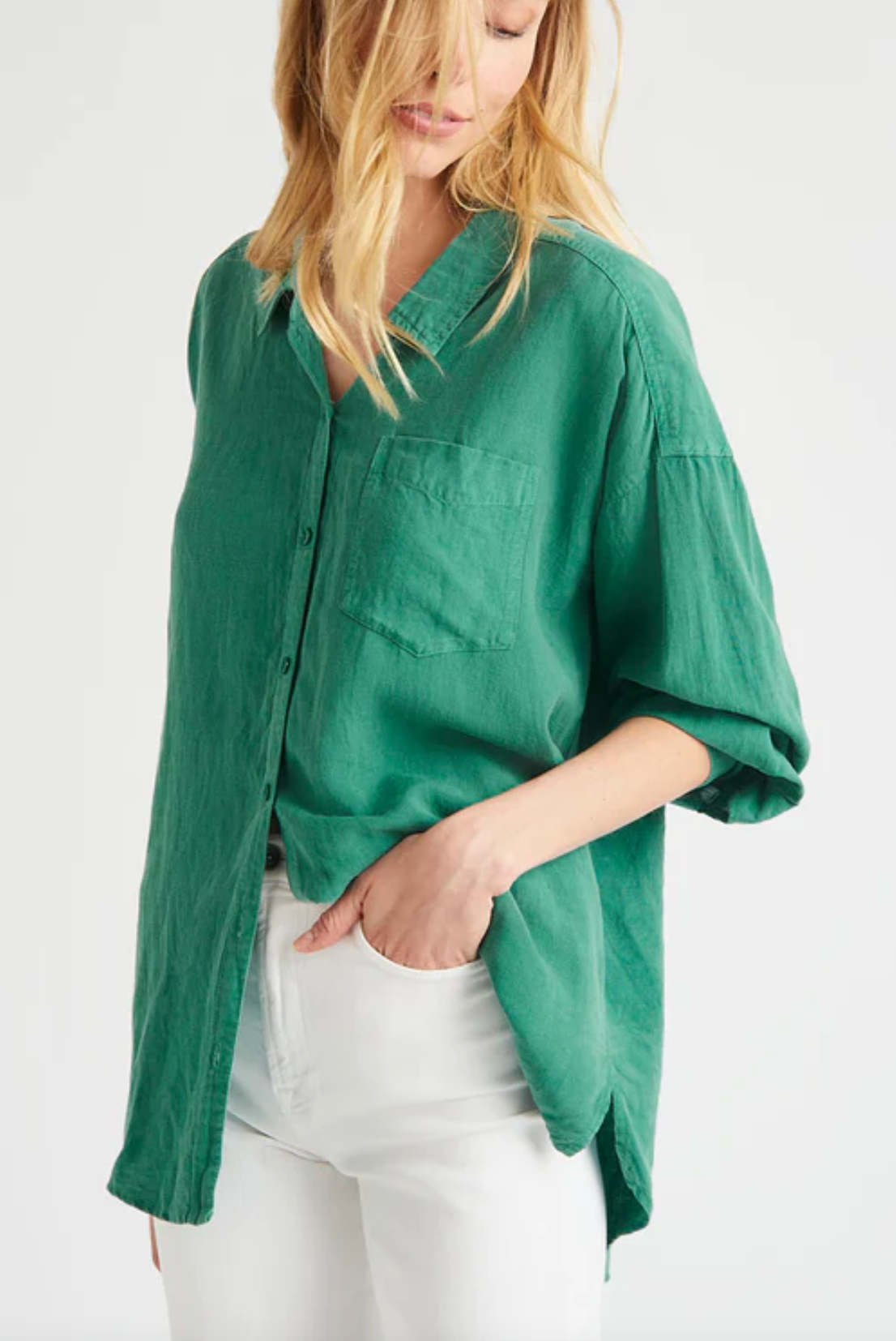Bailey Button Down Shirt- Oasis Green **FINAL SALE**AM