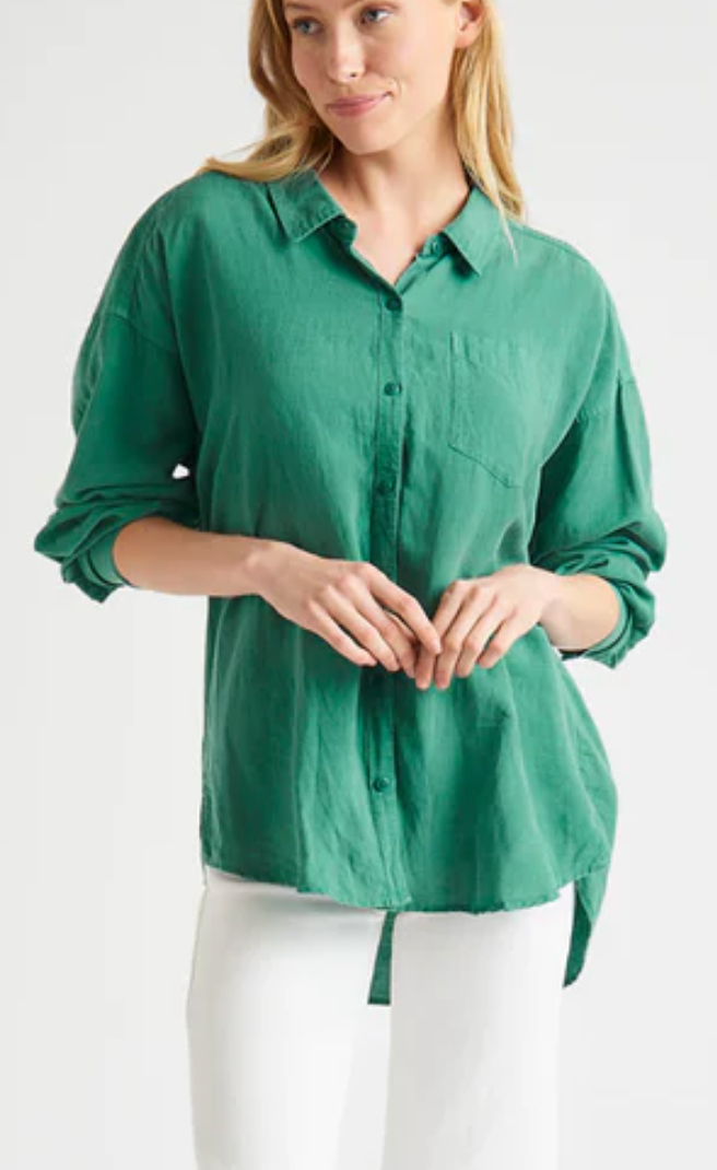 Bailey Button Down Shirt- Oasis Green