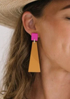 Terracotta Neon Shield Earring**FINAL SALE**