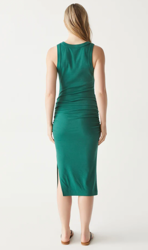 Wren Ruched Side Midi Dress- Ivy Green**FINAL SALE**