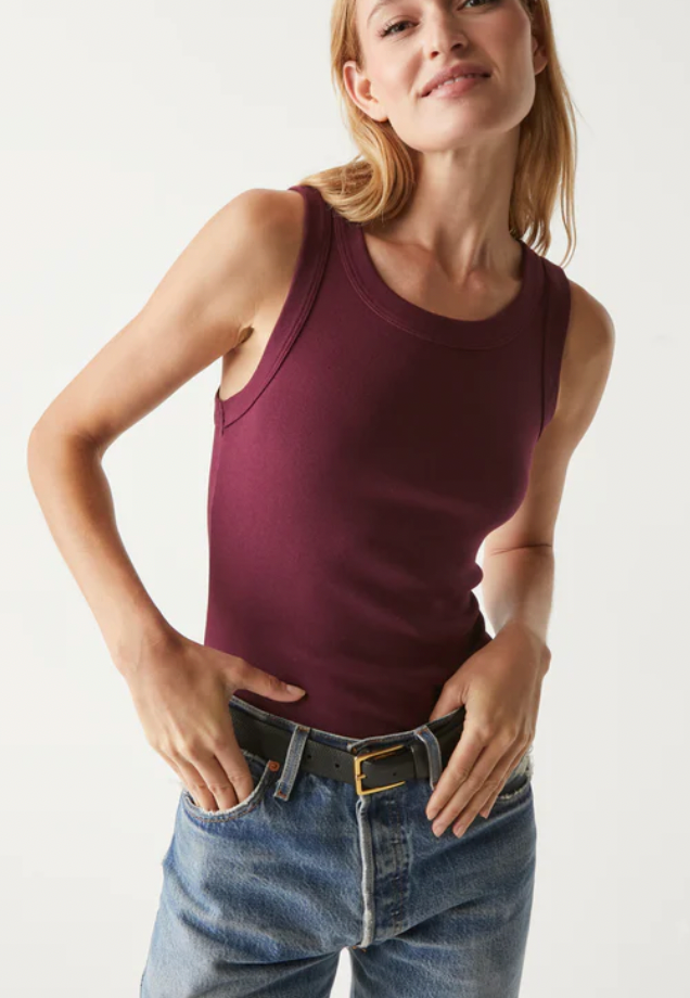 Paloma Wide Binding Tank- Plum