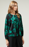 Krypton Floral Marica Balloon Sleeve Top