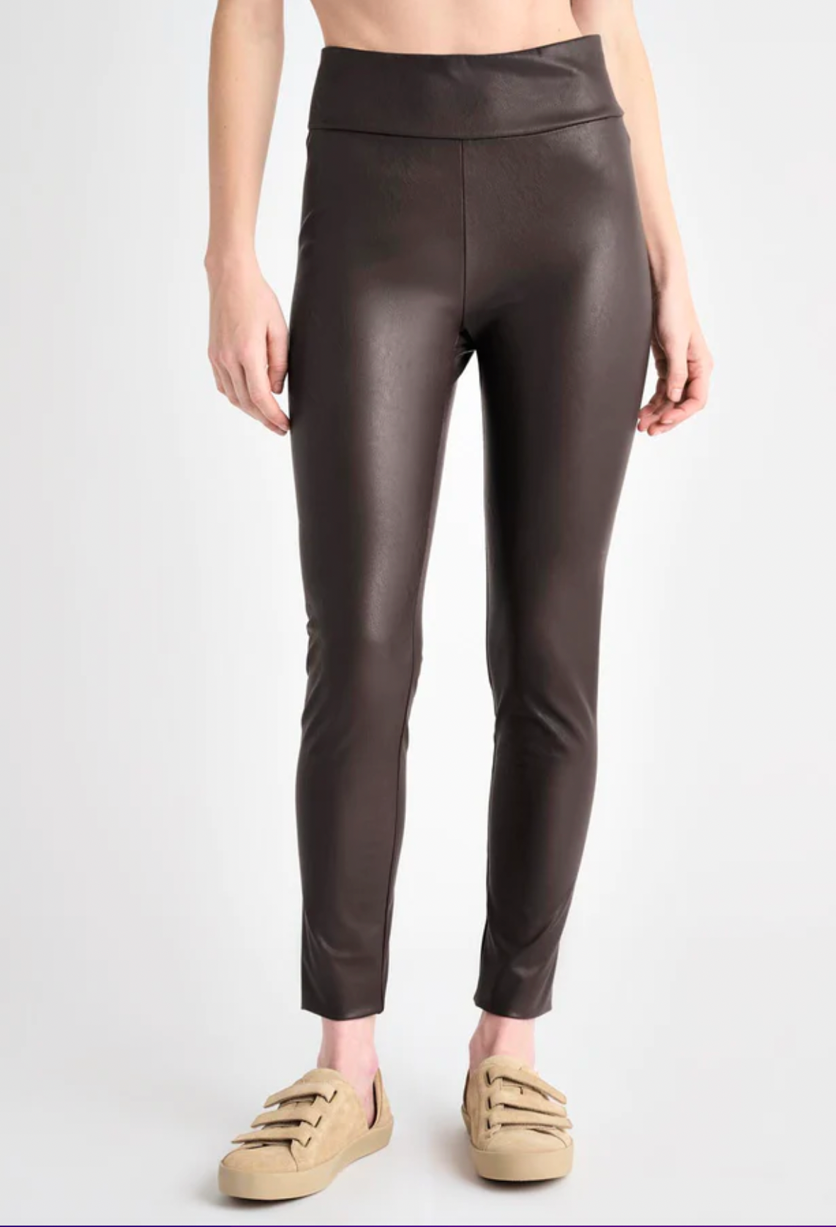 Vegan Leather Legging- Chocolate