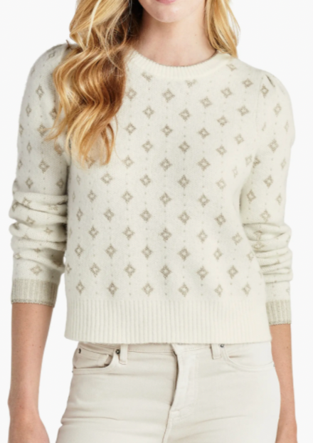 Keira Lurex Sweater- Snow