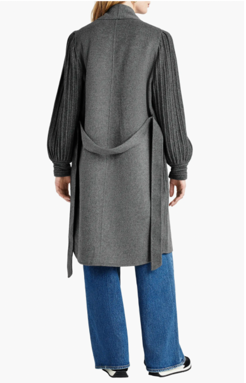 Ivy Sweater Mix Wool Coat- Heather Charcoal**FINAL SALE**
