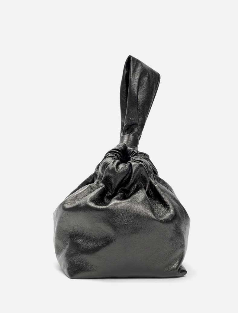 Mariposa Bucket Bag- Metallic Black