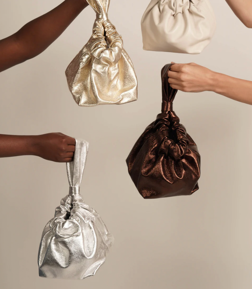 Mariposa Bucket Bag- Silver Metallic