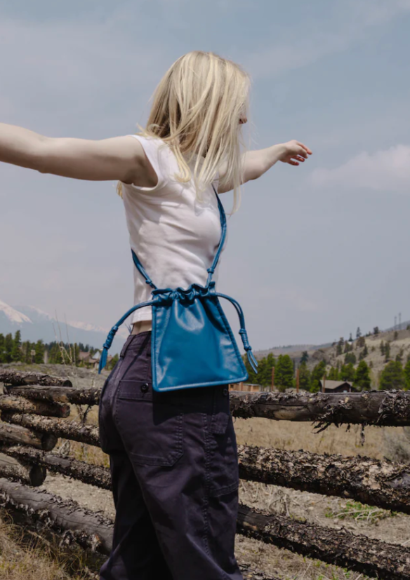 Mini Bowie Crossbody Bag- Azure Navy