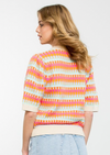 Crochet Pattern Knit Sweater- Cream