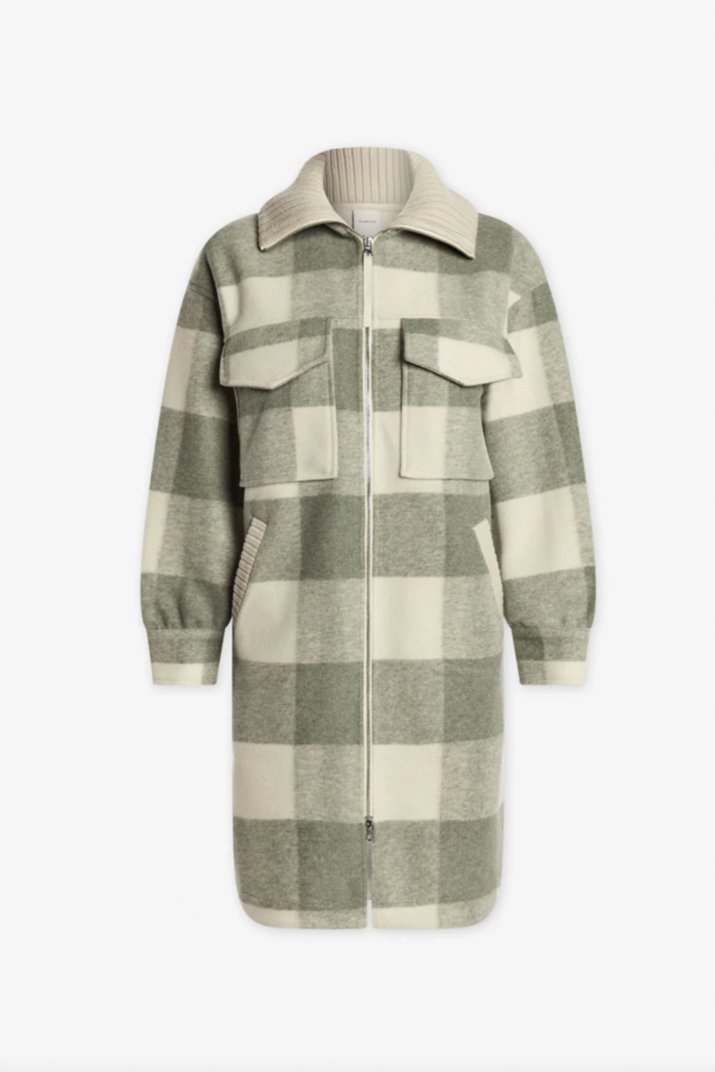 Adriana Relaxed Fleece Coat—Lily Macro Check