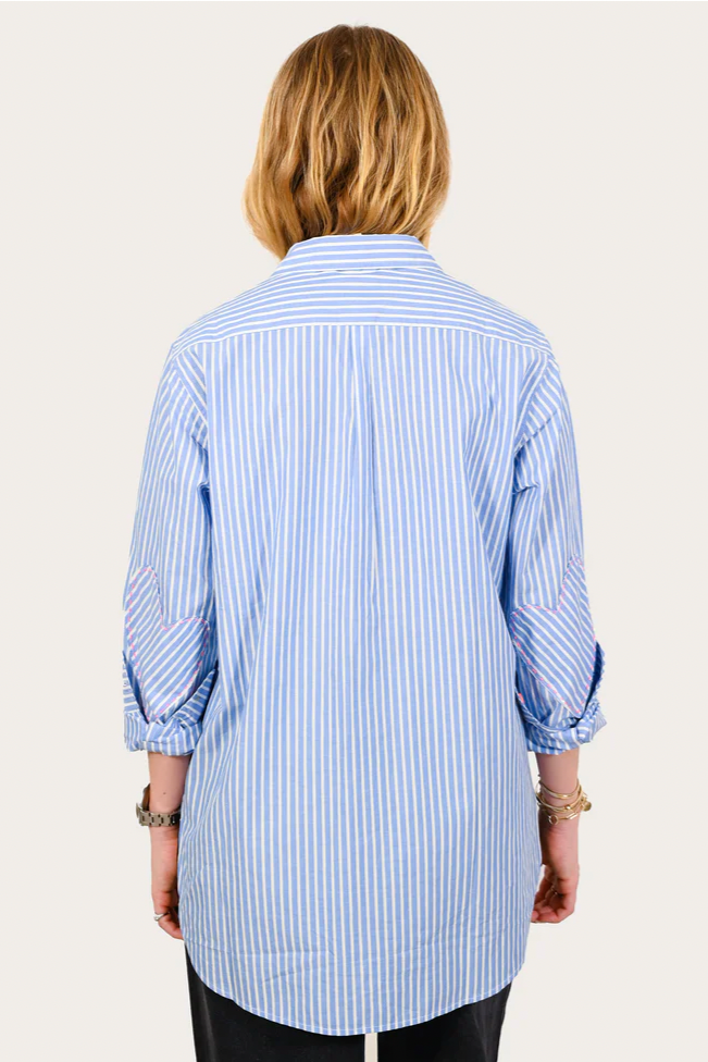 The Mia Shirt Stripe- Blue