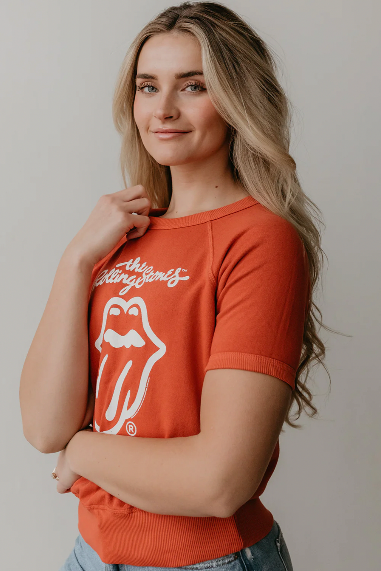 The Rolling Stones London Raglan Tee- Red