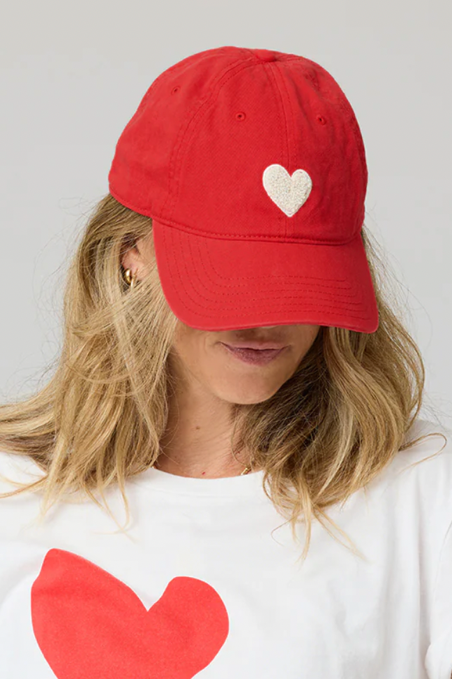 KR Imperfect Heart Hat- Cherri Red