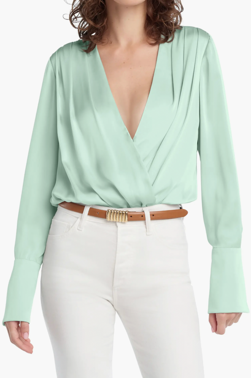 The Date Blouse- Light Sage