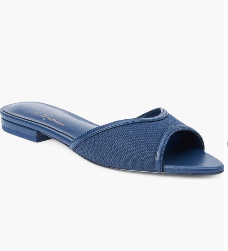 Jess Slide Sandal-Navy