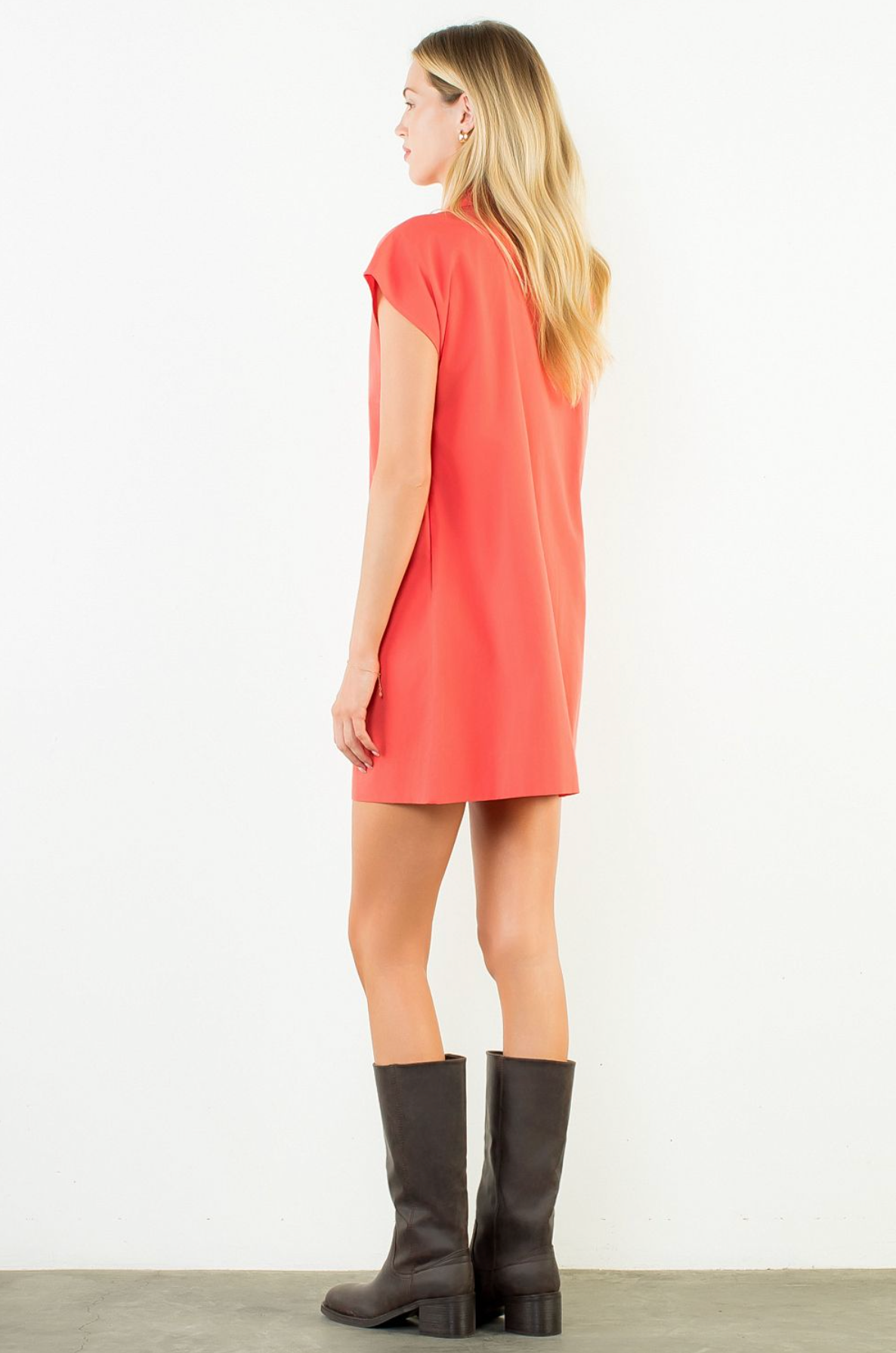 Button Down Collared Short Dress