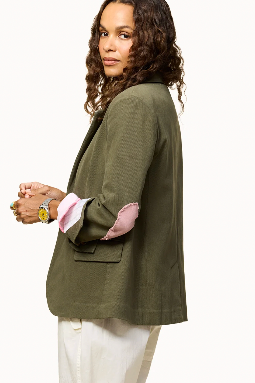 Workday Love Blazer- Army Green
