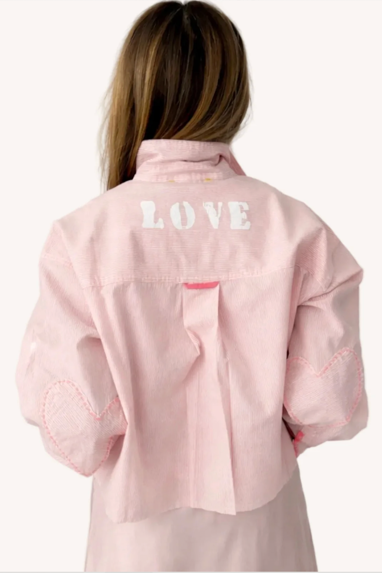 Tia Love Stripe Shirt- Hardly Pink