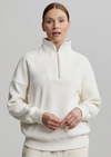 Rhea Half Zip Sweatshirt- Egret