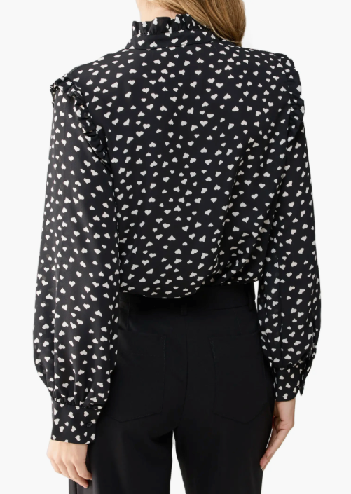 Piece of My Heart Blouse- Queen Of Hearts