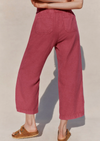 Angie Crop Wide Leg Pant- Rossa Red