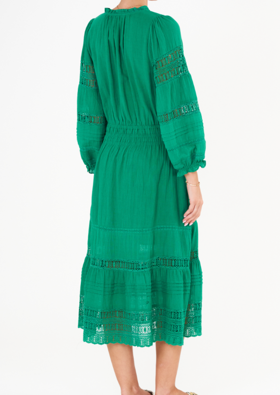 Loretta Midi Dress- Green