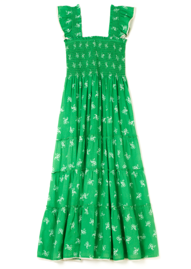 Vivi Print Maxi Dress- Green