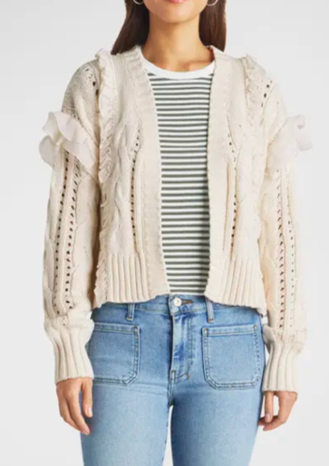 Dolly Cardigan- Natural **FINAL SALE**