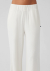 Terry Wide Leg Pant- Ecru