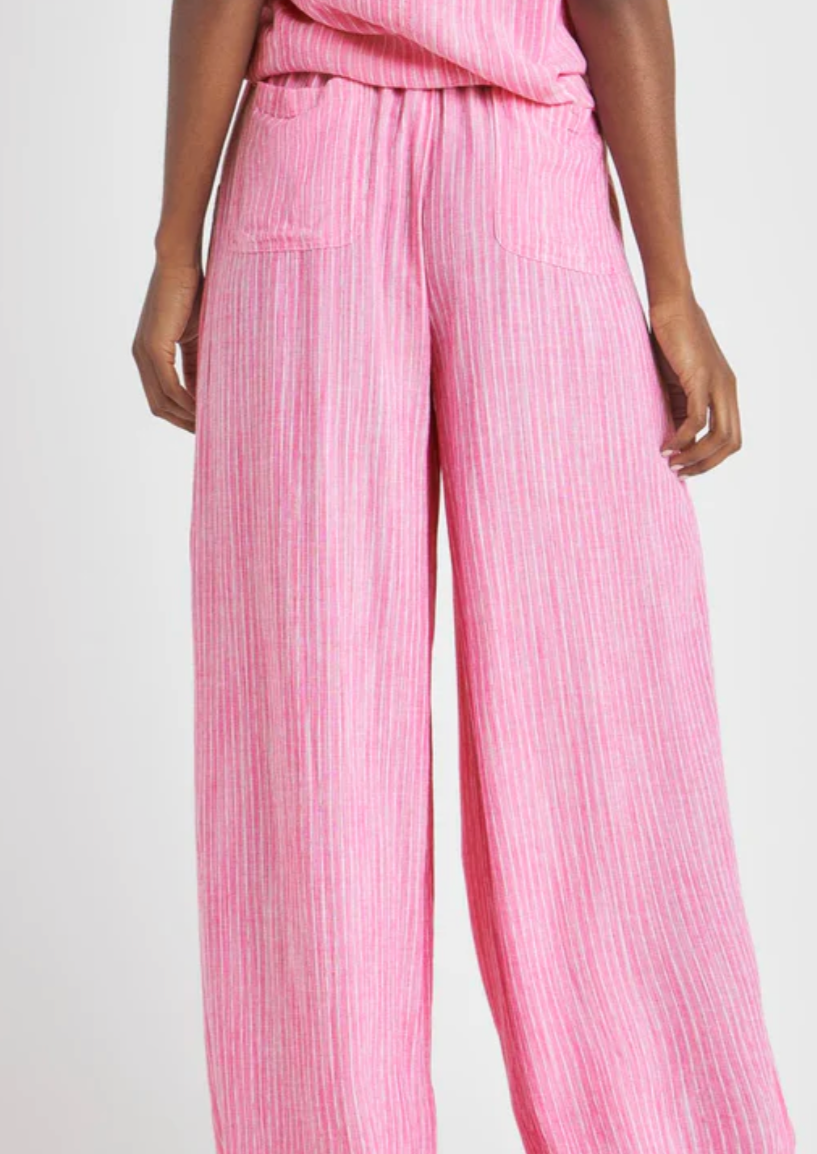 Frankie Stripe Pant- Fiore Pink Stripe