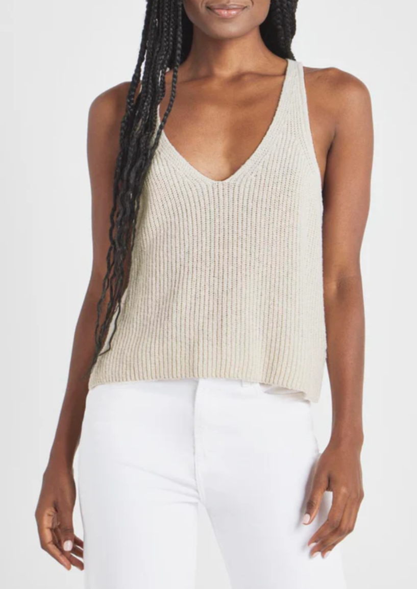 Deirdre Sweater Tank- Natural