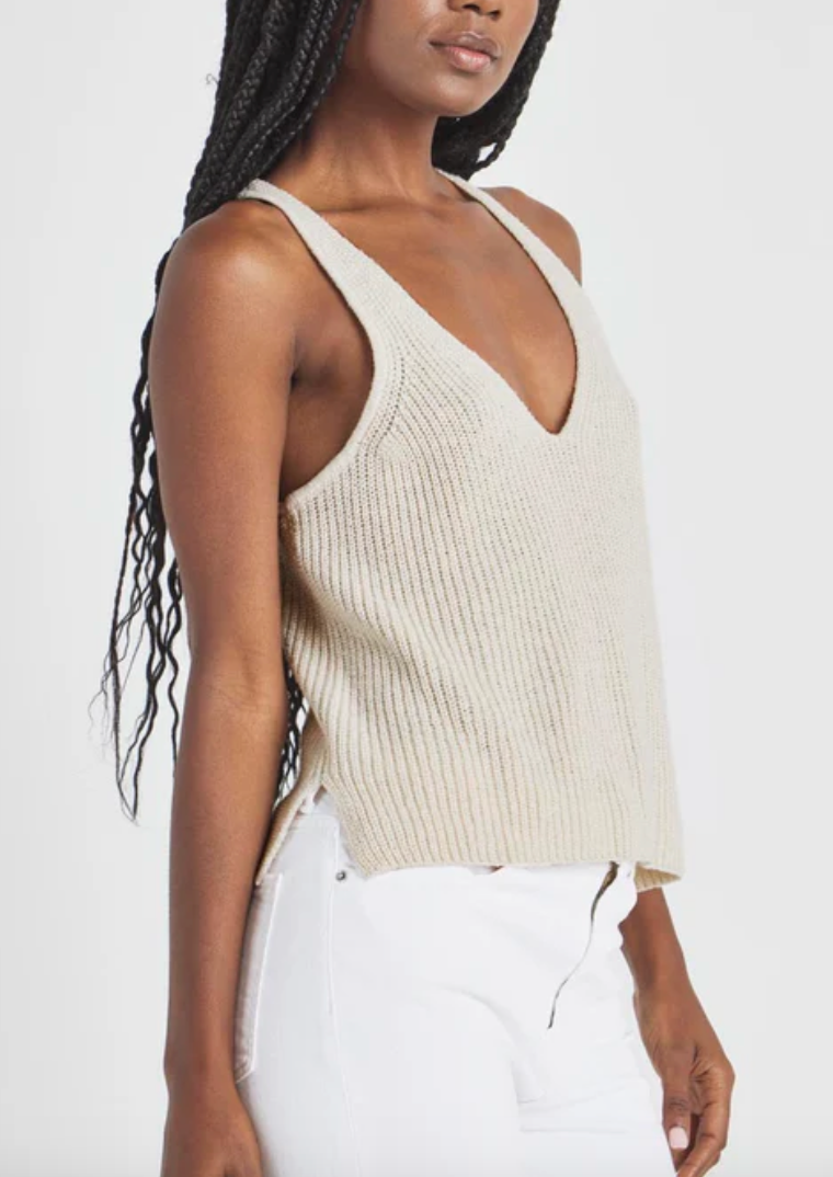 Deirdre Sweater Tank- Natural