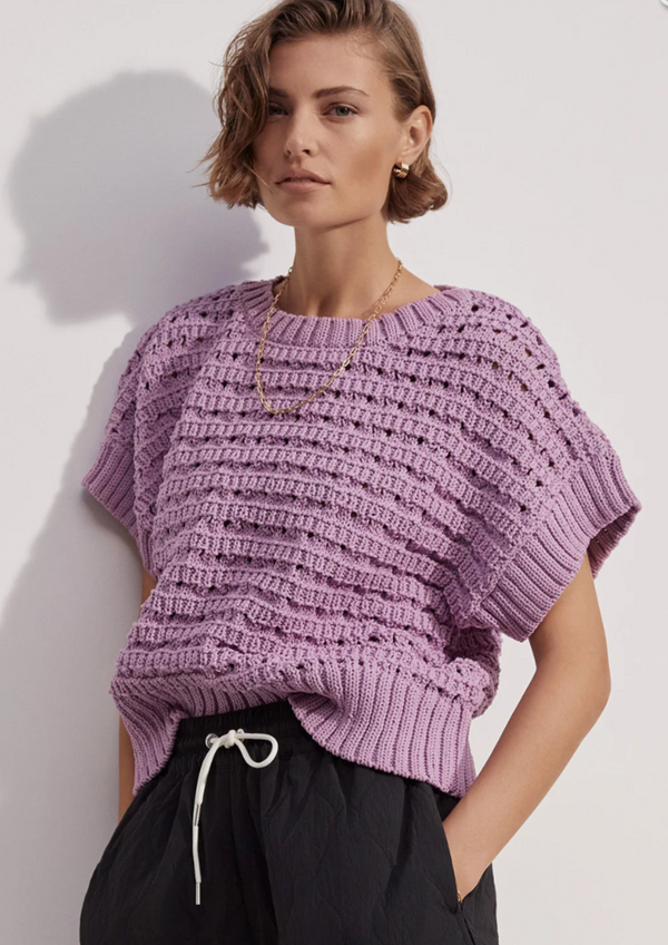 Filmore Knit Sweater- Smoky Grape