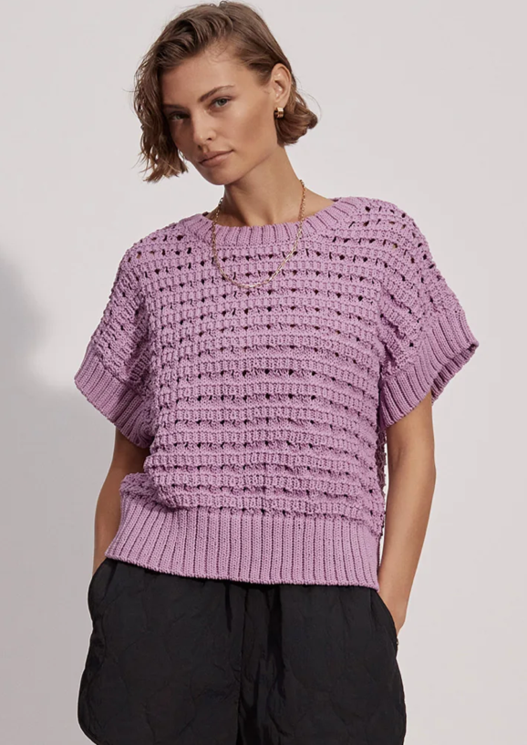 Filmore Knit Sweater- Smoky Grape
