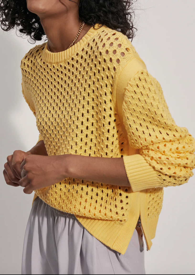 Hains Knit Crewneck Sweater- Sunlight Yellow