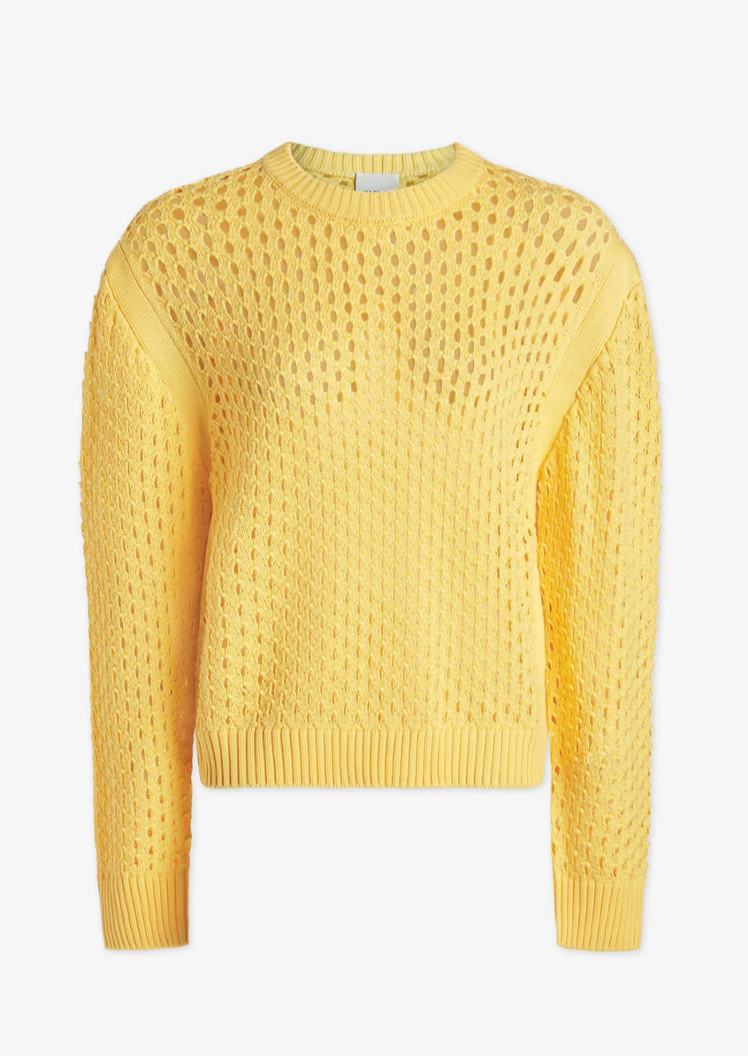 Hains Knit Crewneck Sweater- Sunlight Yellow